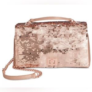 Sequin Rose Gold Shoulder Bag